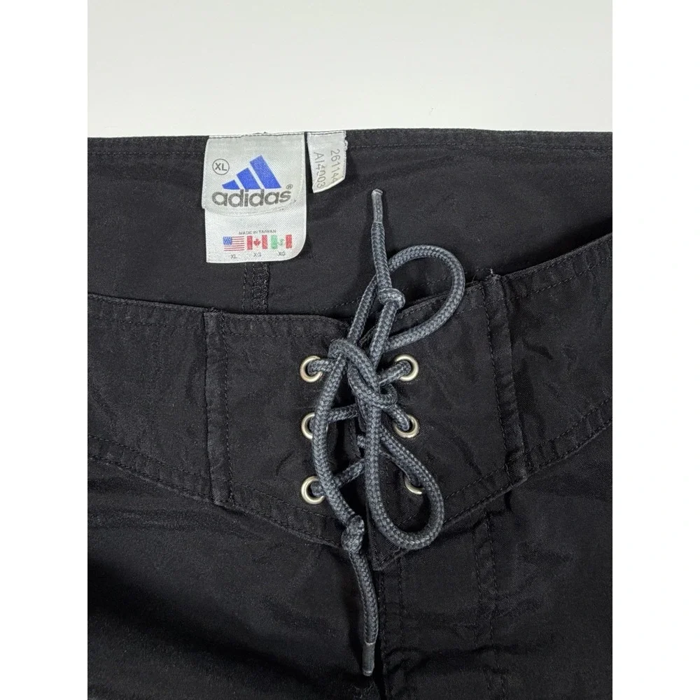 Adidas Board Shorts Men's Size XL  Black Vintage 90s Swim Trunks 8